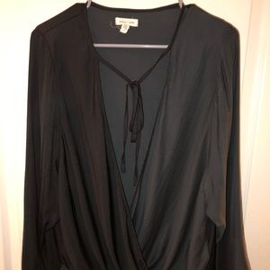 Black silky shirt